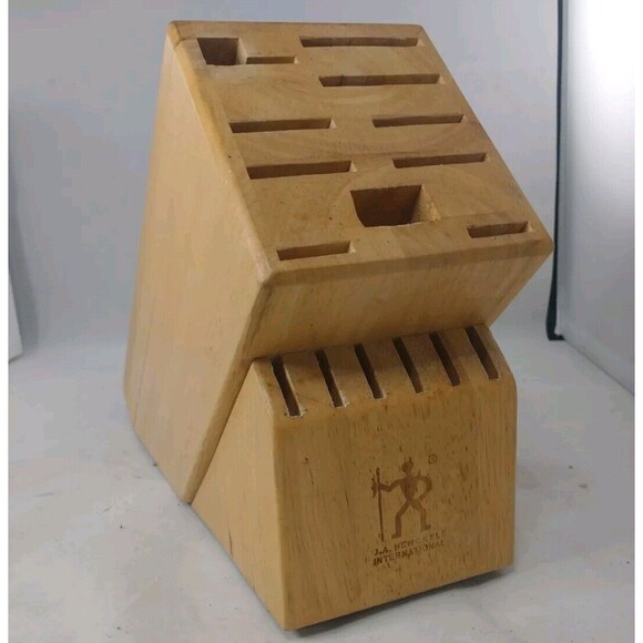 J.A. Henckels International 16 Slot Wood Knife Block 19622-C-100 Authentic - Picture 1 of 10